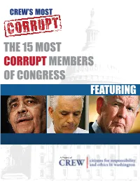 The 15 Most Corrupt Members of Congress Featuring