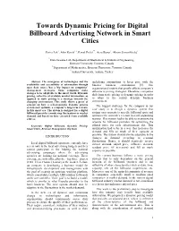 Towards Dynamic Pricing for Digital Billboard Advertising Network in Smart Cities