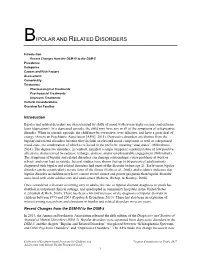 Bipolar and Related Disorders