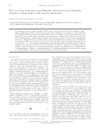 Henry's Law Constants and Micellar Partitioning of Volatile Organic