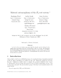 Matroid Automorphisms of the F4 Root System