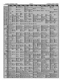Sunday Morning Grid 5/29/16 Latimes.Com/Tv Times