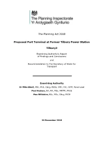 The Planning Act 2008 Proposed Port Terminal at Former Tilbury Power