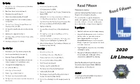 2020 Lit Lineup Printable List of Books
