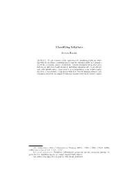 Classifying Foliations
