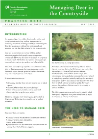 Managing Deer in the Countryside