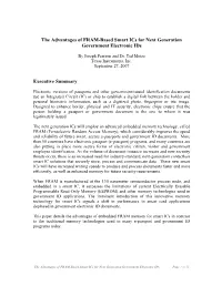 The Advantages of FRAM-Based Smart Ics for Next Generation Government Electronic Ids