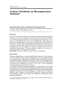 Urinary Problems in Decompression Sickness*