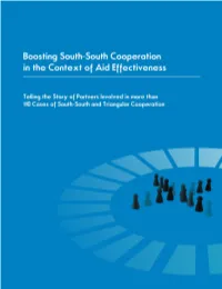 Boosting South-South Cooperation in the Context of Aid Effectiveness
