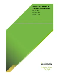 Generator Technical and Cost Parameters