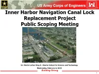 Inner Harbor Navigation Canal Lock Replacement Project Public Scoping Meeting