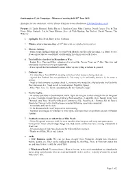 Minutes of Meeting Held 25Th June 2012 Apologies for Any Omissions / Errors. Please B