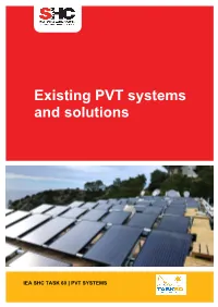 SHC Task 60'S Report, Existing PVT Systems and Solutions