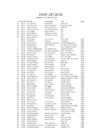 Start List 081318