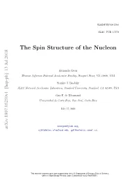 The Spin Structure of the Nucleon