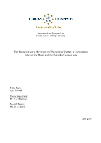 The Transboundary Movement of Hazardous Wastes: a Comparison Between the Basel and the Bamako Conventions