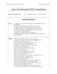 Agro-Geoinformatics Conference Program