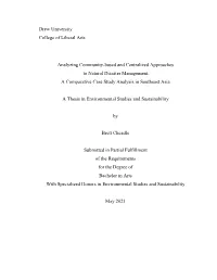 Drew University College of Liberal Arts Analyzing Community-Based