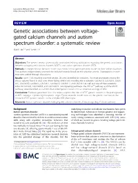Genetic Associations Between Voltage-Gated Calcium Channels (Vgccs) and Autism Spectrum Disorder (ASD)