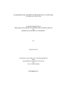 Kayraktepe Dam and Hepp, Environmentally Acceptable Alternative Solution