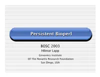 Persistent Bioperl