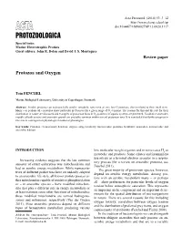 Protozoa and Oxygen