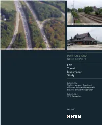 Purpose and Need Report (Appendix G)