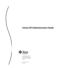 Solaris ZFS Administration Guide