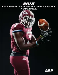 2018 EKU Football Record Book.Indd
