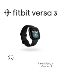 Fitbit Versa 3 User Manual
