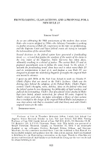 Frontloading, Class Actions, and a Proposal for a New Rule 23