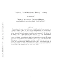Umbral Moonshine and String Duality Arxiv:1803.07567V1 [Hep-Th] 20 Mar