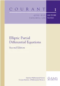 1 Elliptic Partial Differential Equations Second Edition