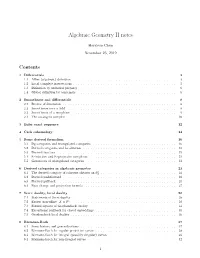 Algebraic Geometry II Notes