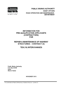 Information for Pre-Qualification Applicants (Contractors) For