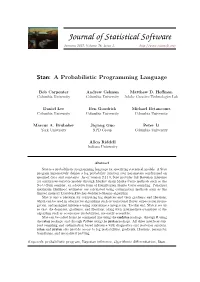 Stan: a Probabilistic Programming Language