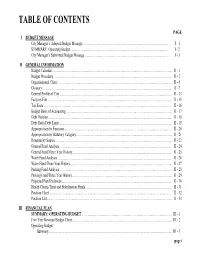 Table of Contents