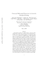 Arxiv:2001.04385V2 [Cs.LG] 1 Jul 2020 Tions (Udes), Which Augments Scientiﬁc Models with Machine-Learnable Structures for Scientiﬁcally-Based Learning