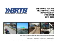 Baltimore Region Transportation Improvement Program 2017-2020