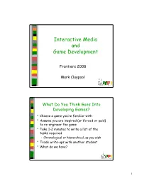 Interactive Media and Game Development