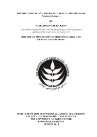 PHYTOCHEMICAL and PHARMACOLOGICAL PROFILING of Dysphania Botrys L