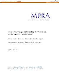 Time-Varying Relationship Between Oil Price and Exchange Rate