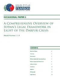 A Comprehensive Overview of Sudan's Legal Framework in Light