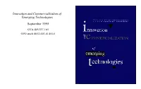 Innovation and Commercialization of Emerging Technologies