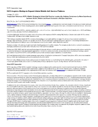 NCR Acquires Mobiqa to Expand Global Mobile Self-Service Platform