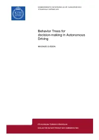 Behavior Trees for Decision-Making in Autonomous Driving
