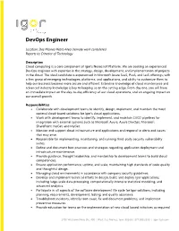 Devops Engineer