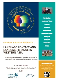Language Contact and Language Change in Western Asia