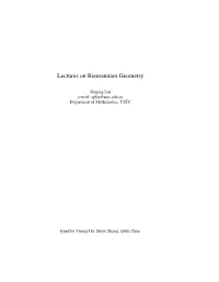 Lectures on Riemannian Geometry