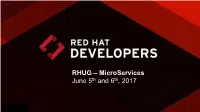 Microservices June 5Th and 6Th, 2017